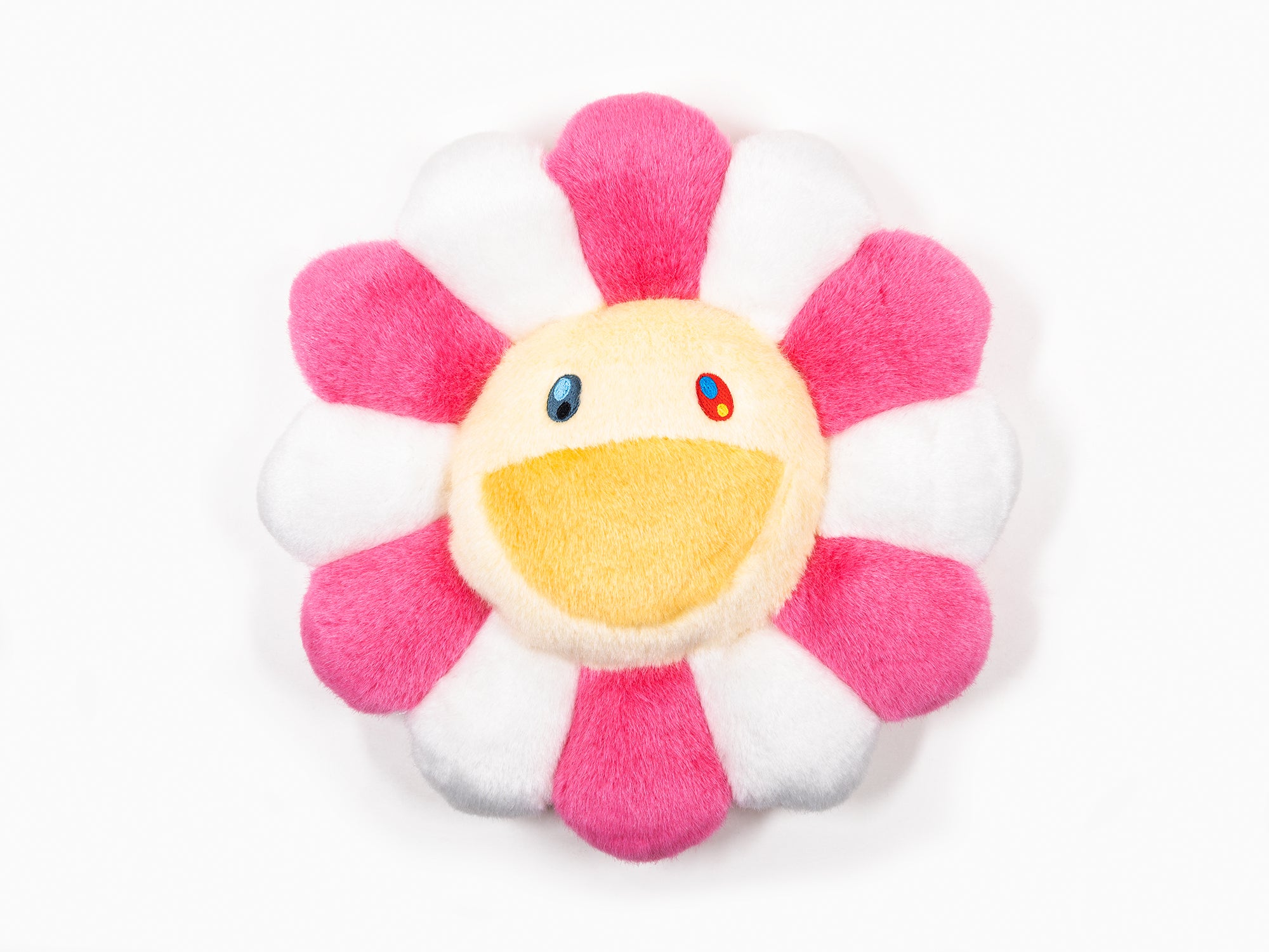 Takashi Murakami - coussin fleur - 30 cm - Rose et jaune