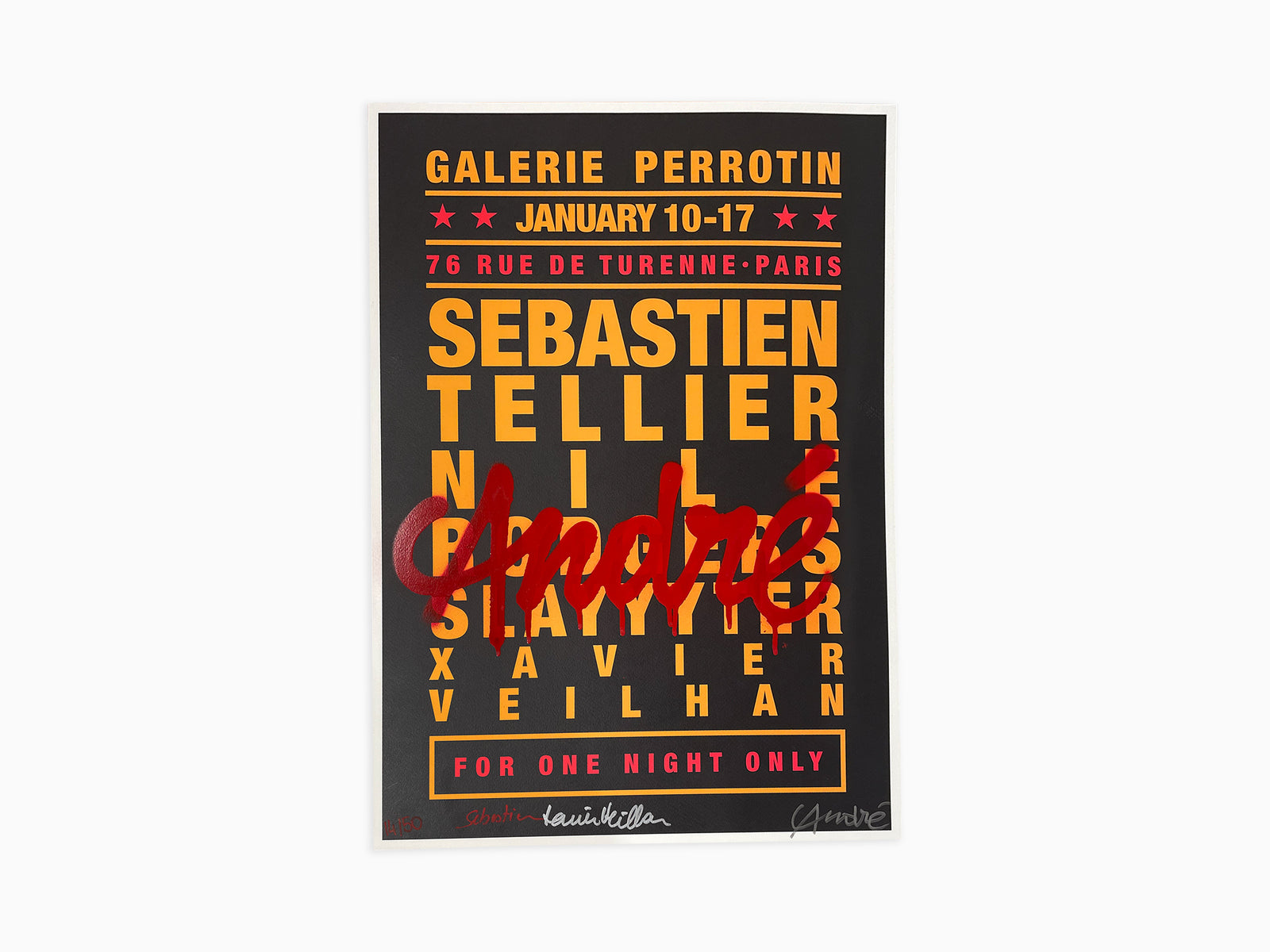 André - Galerie Perrotin One Night Only 2026 (amélioré à la main)