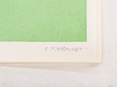 Claire Tabouret - Autoportrait en robe (violet) Ukiyo-e