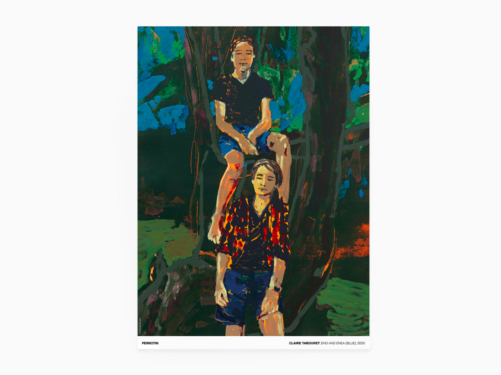 From the Archives: Claire Tabouret - Zino & Enea (bleu), 2020 ( poster signée)