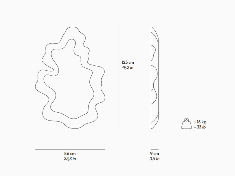 Snarkitecture - Miroir sculpté blanc