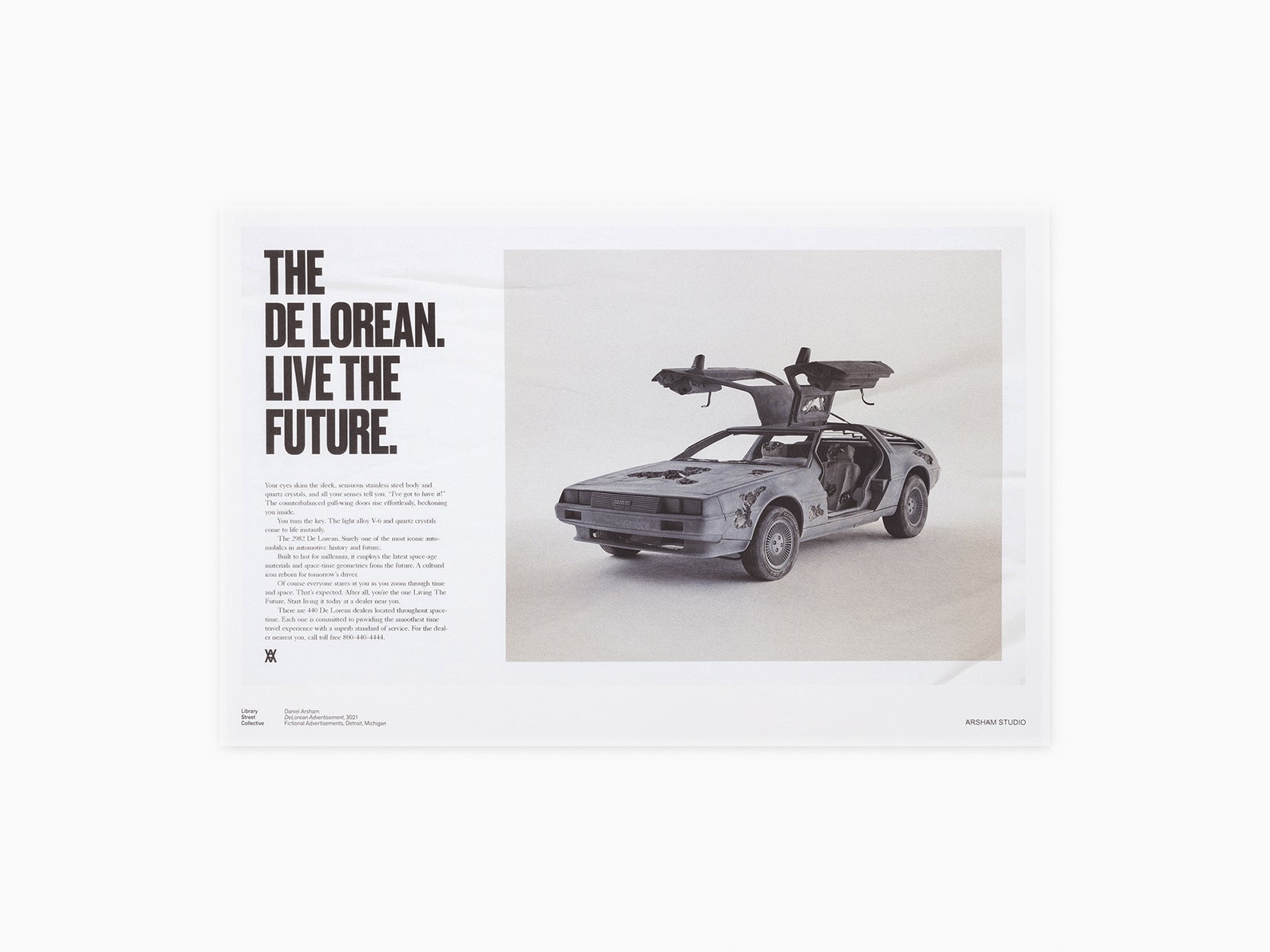 Daniel Arsham - Fictional Advertisement Poster - DeLorean (Individuel)