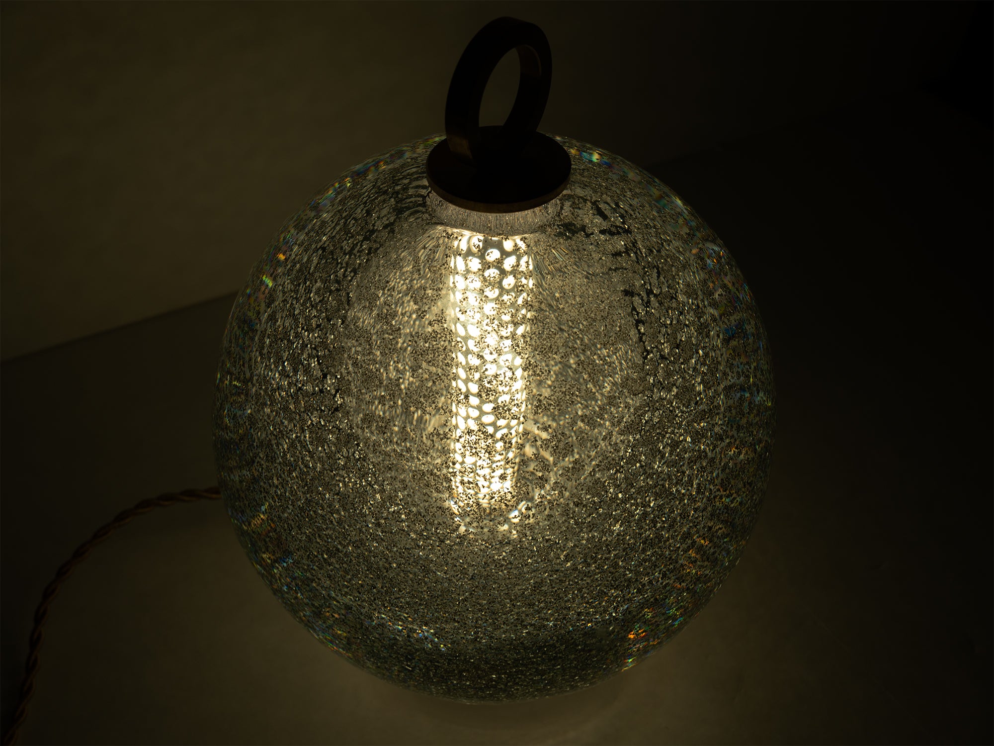 Jean-Michel Othoniel - Lampe perle Gris Mica 18cm (23EN055)