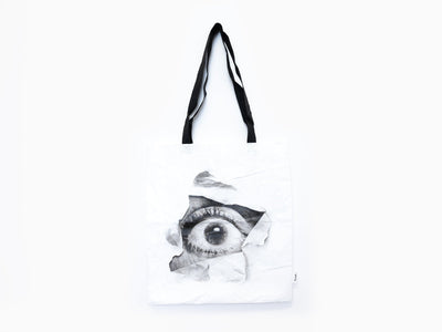 JR - Oeil Froissé Tyvek Tote Bag