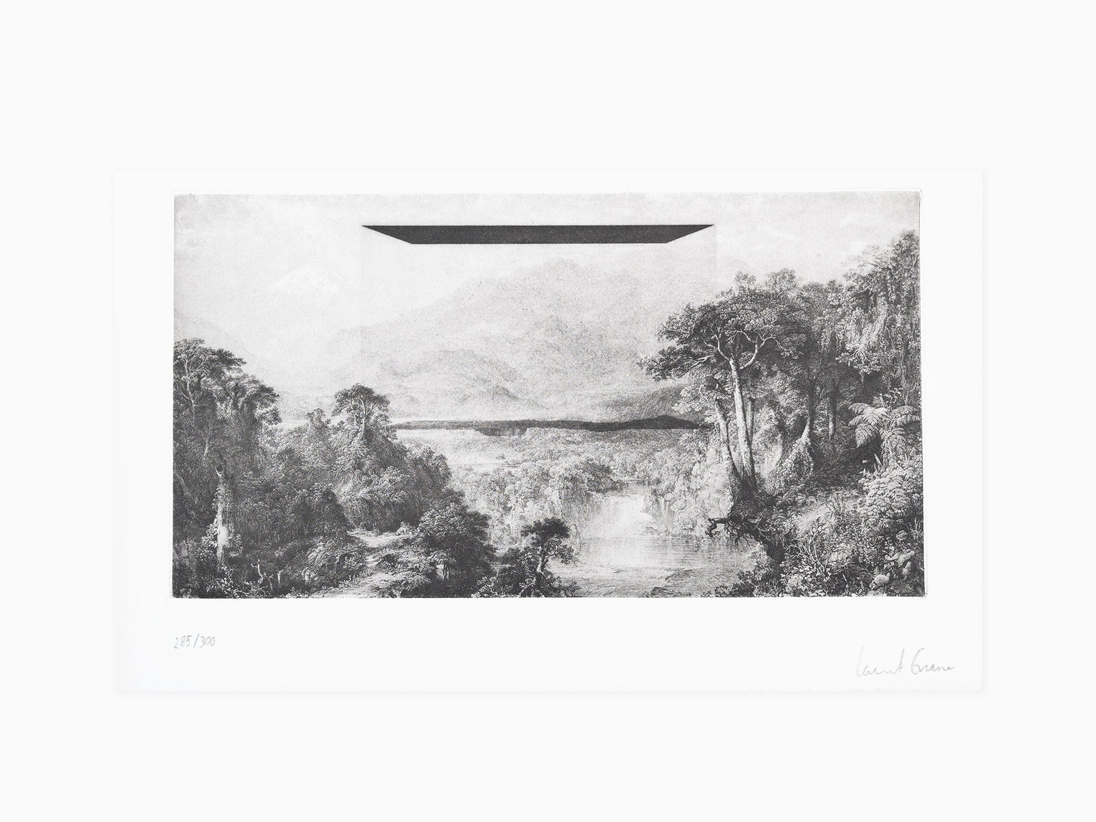 Laurent Grasso - Études sur le passé (île aux Orchidées) - Gravure