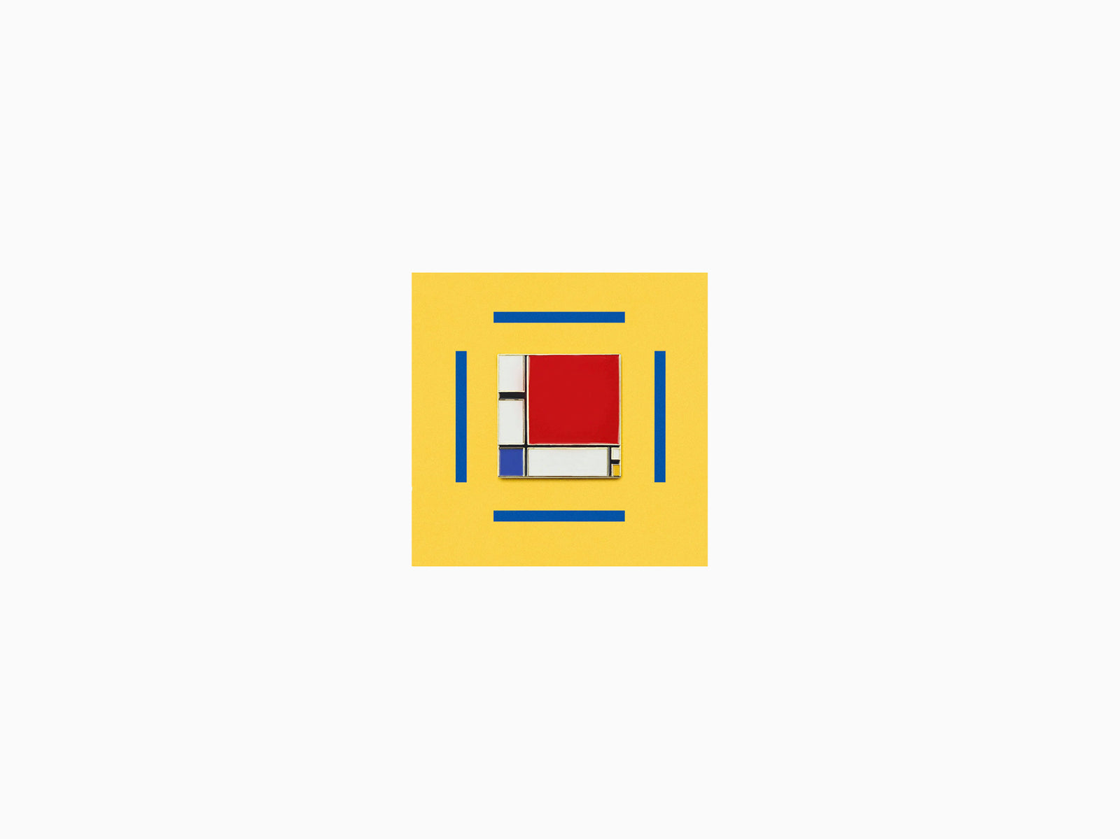 Composition de Pin's avec du rouge, du bleu et du jaune - Collection d'art iconique