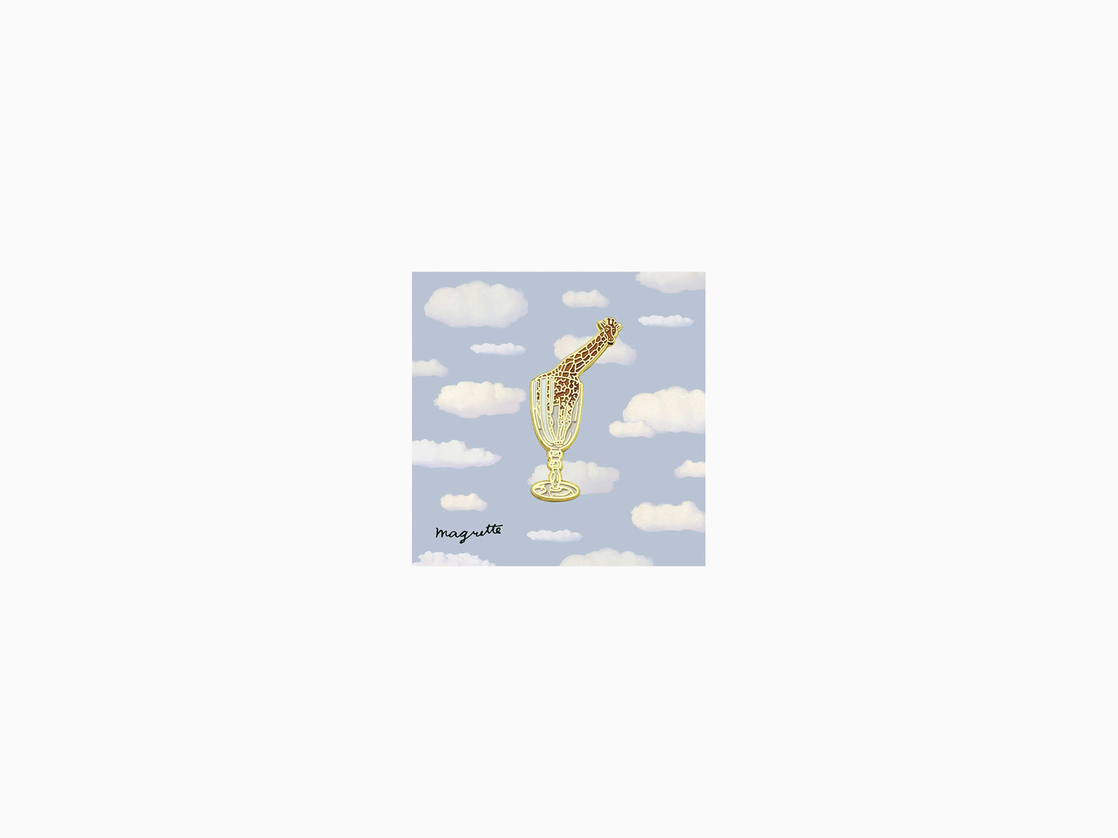 Pin's René Magritte - Girafe "Le bain de cristal"