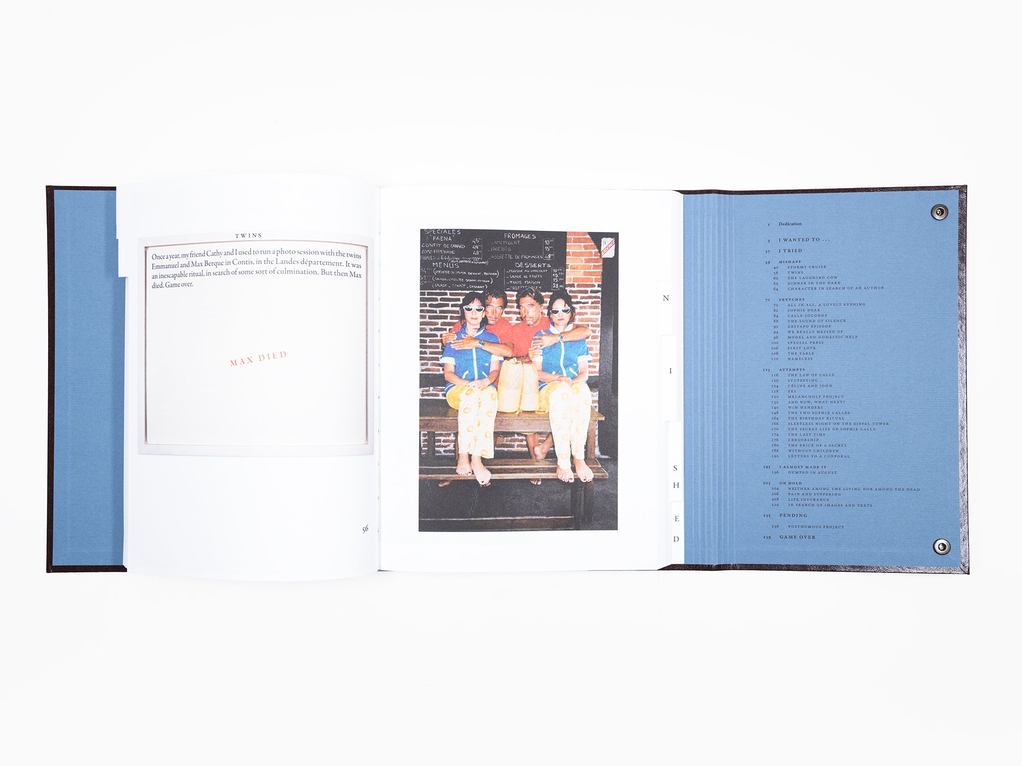 Sophie Calle - Catalogue raisonné de l'œuvre inachevée
