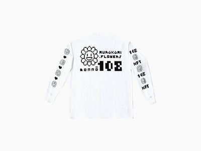 Takashi Murakami - 108 Bonno MURAKAMI.FLOWERS Tee-shirt à manches longues blanc