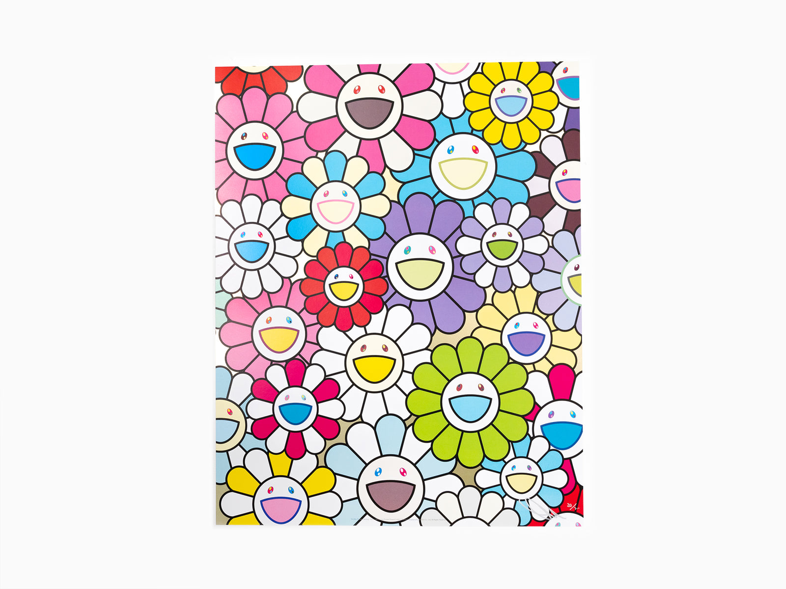 Takashi Murakami - A Little Flower Painting : Fleurs jaunes, blanches et violettes