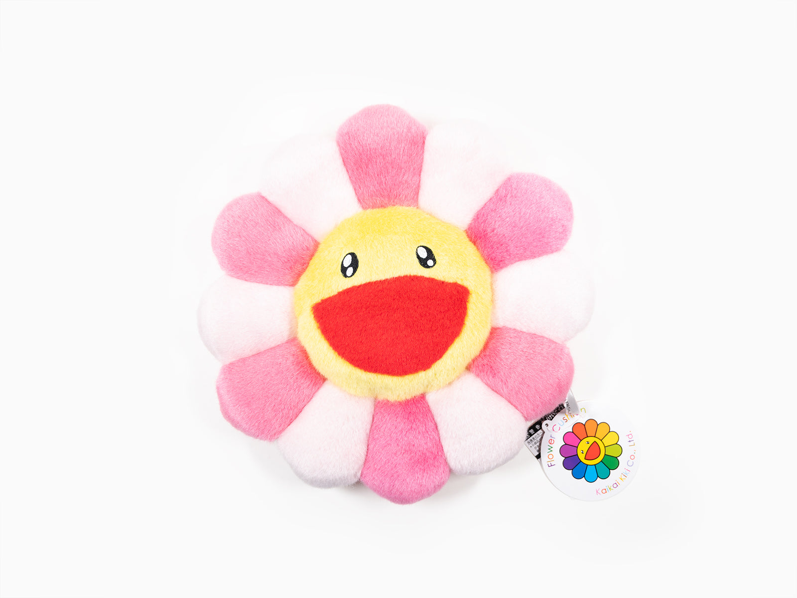 Takashi MURAKAMI - coussin fleur - 30 cm - Rose (bouche rouge)