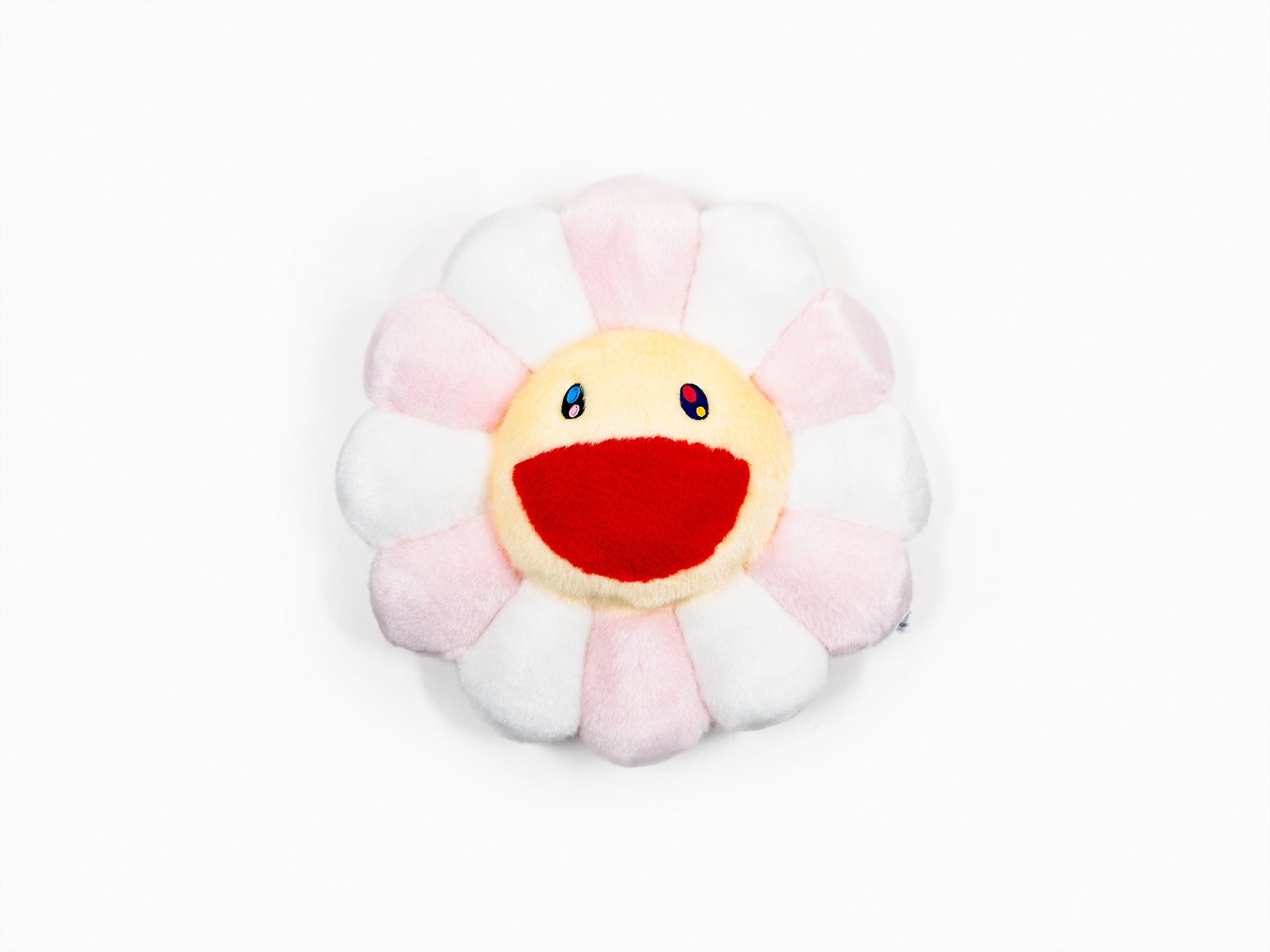 Takashi Murakami - coussin fleur 30 cm - Rose et blanc