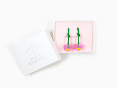 Takashi Murakami x Liquem - Boucles d'oreilles cerise