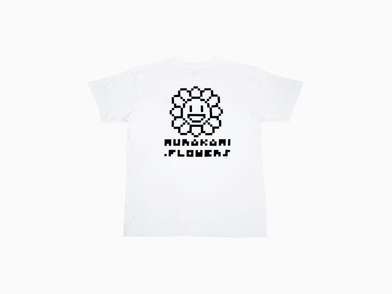Takashi Murakami - Murakami.Flowers #0000 M.F. Emblem - T-shirt blanc x noir