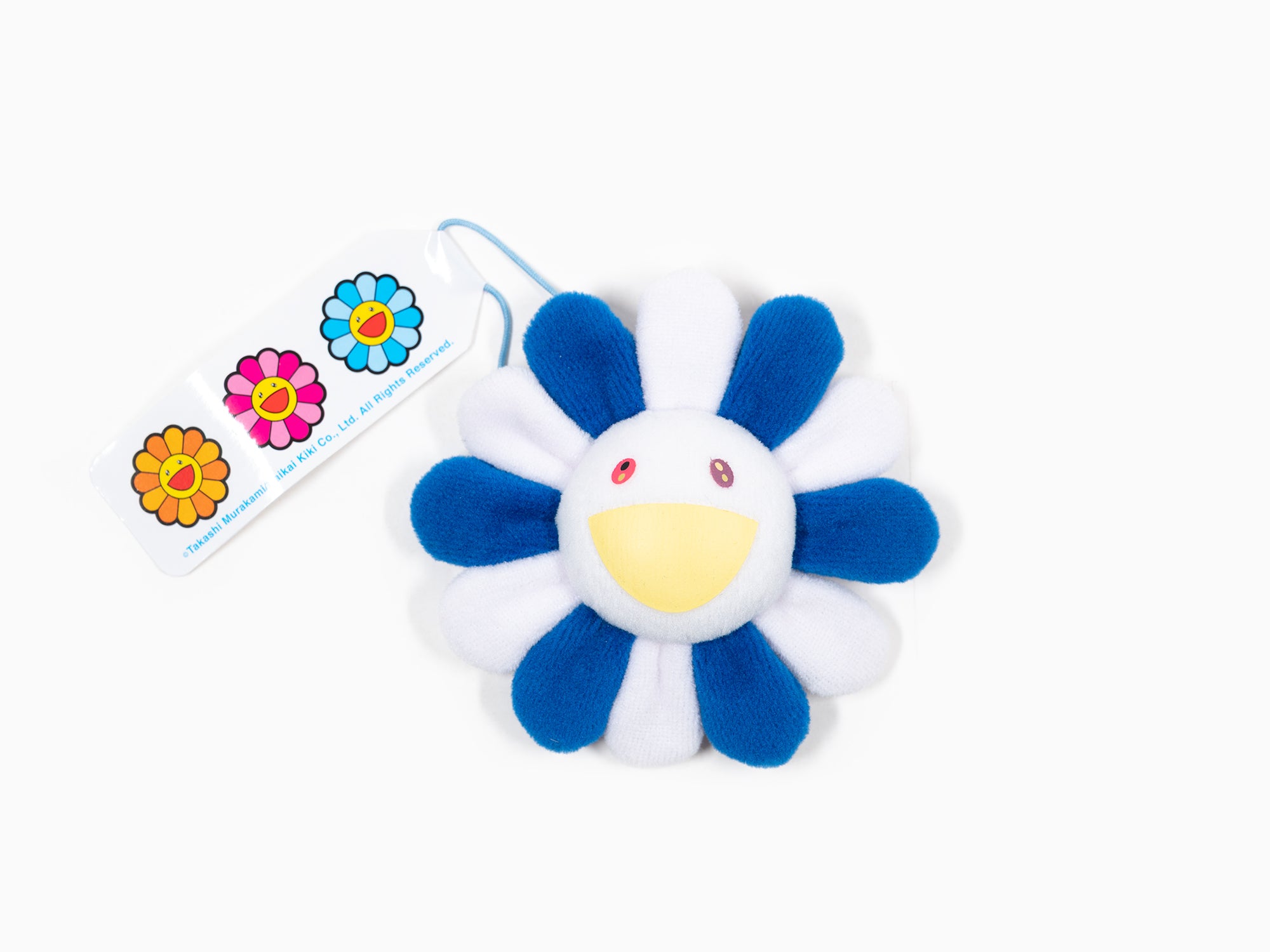 Takashi Murakami - Porte-clés peluche fleur - Bleu et blanc