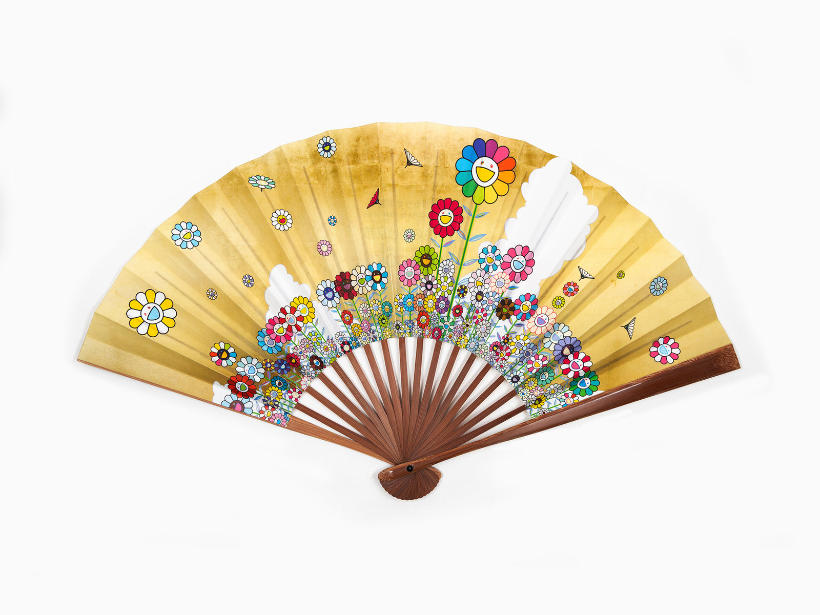 Takashi Murakami - Champ de fleurs d'été sous le ciel d'or Handfan