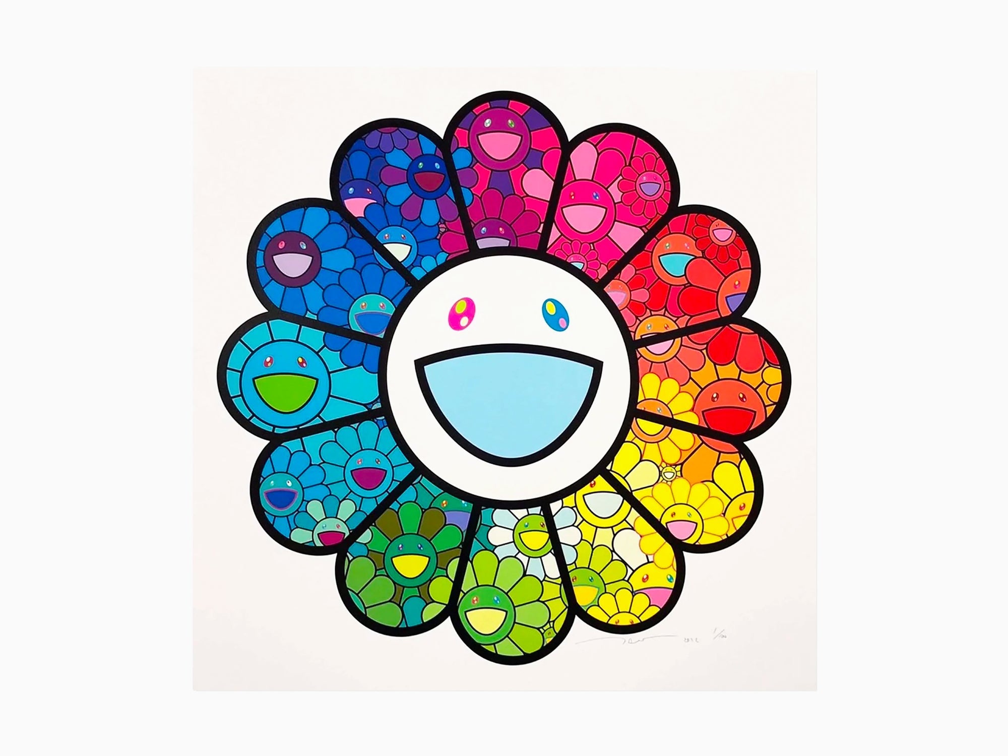 Takashi Murakami - Fleurs superflues multicolores