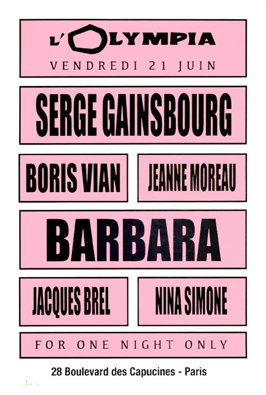 André - Dream Concerts (Serge Gainsbourg & Barbara)