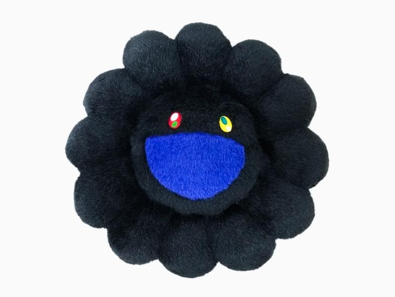 Takashi Murakami - coussin fleur 30 cm - Noir