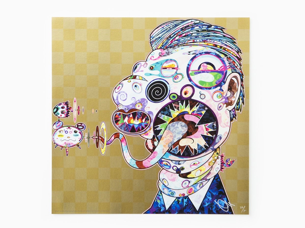 Takashi Murakami - Hommage à Francis Bacon - fond doré (panneau droit homme)