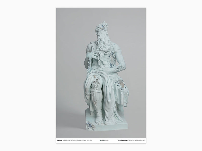Daniel Arsham - Blue calcite eroded Moses poster (standard)