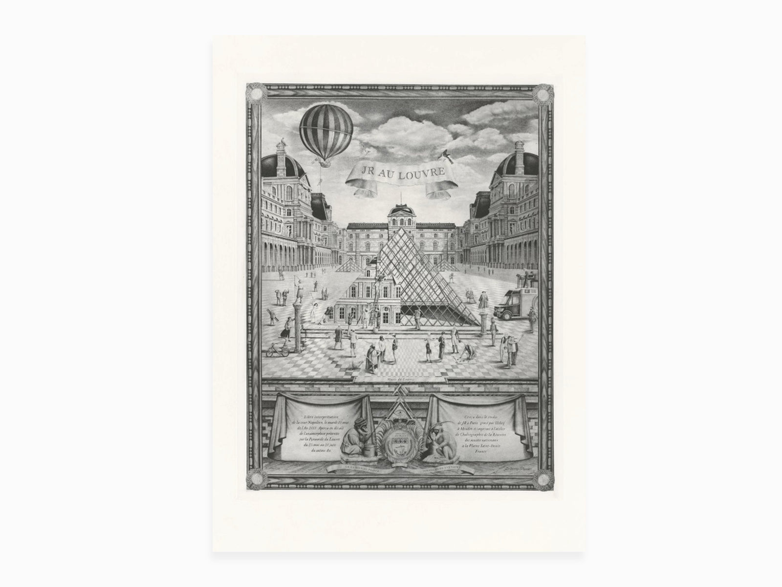 JR - JR au Louvre, 2016 (gravure / chalcographie)