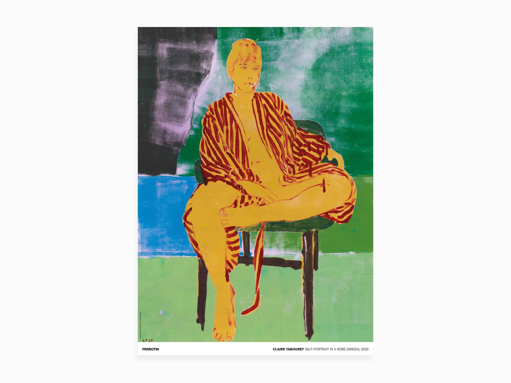 Claire Tabouret - Autoportrait en robe de chambre (verte), 2020 (standard poster)