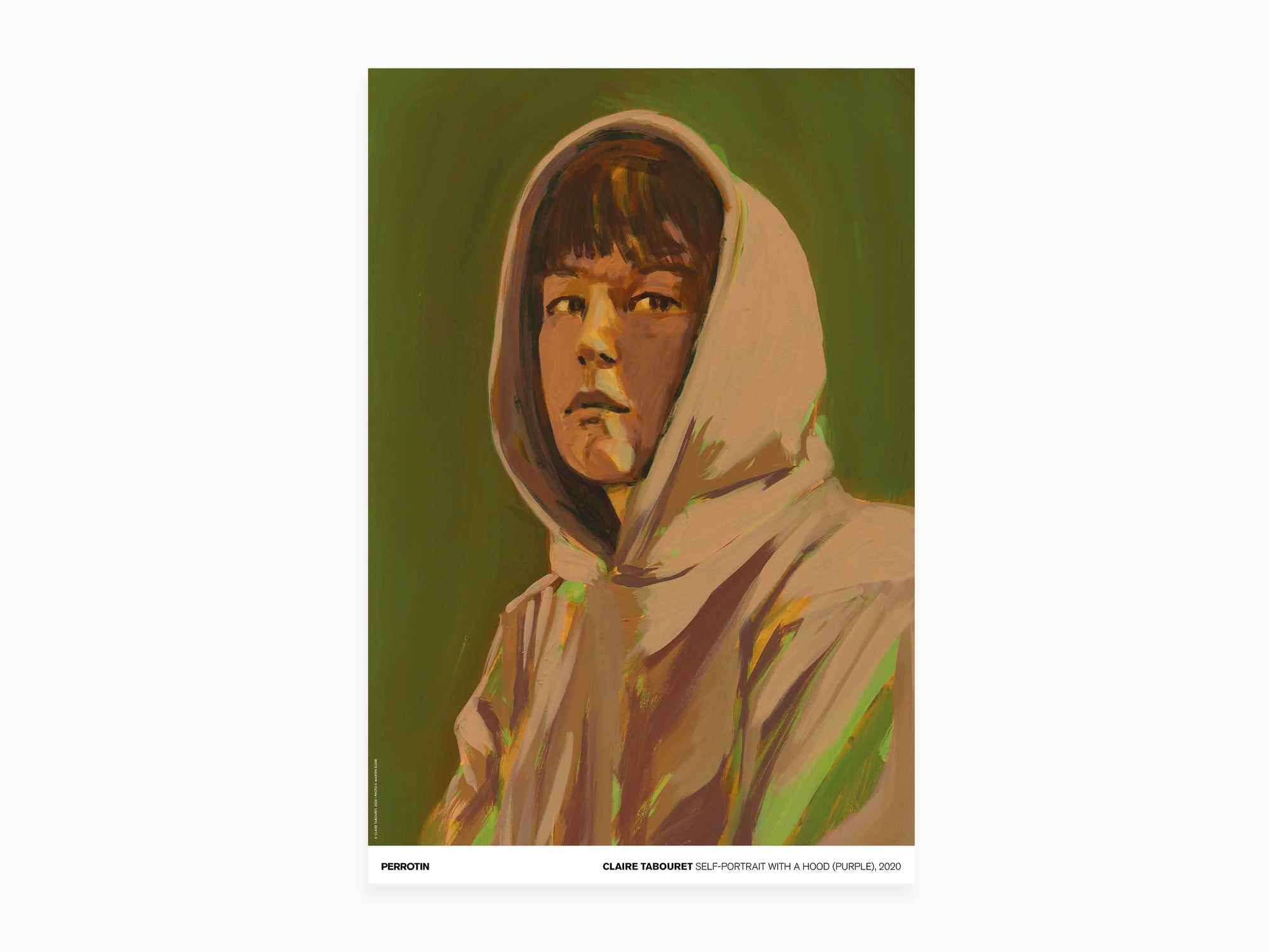 Claire Tabouret - Autoportrait avec capuche (violet), 2020 (standard poster)