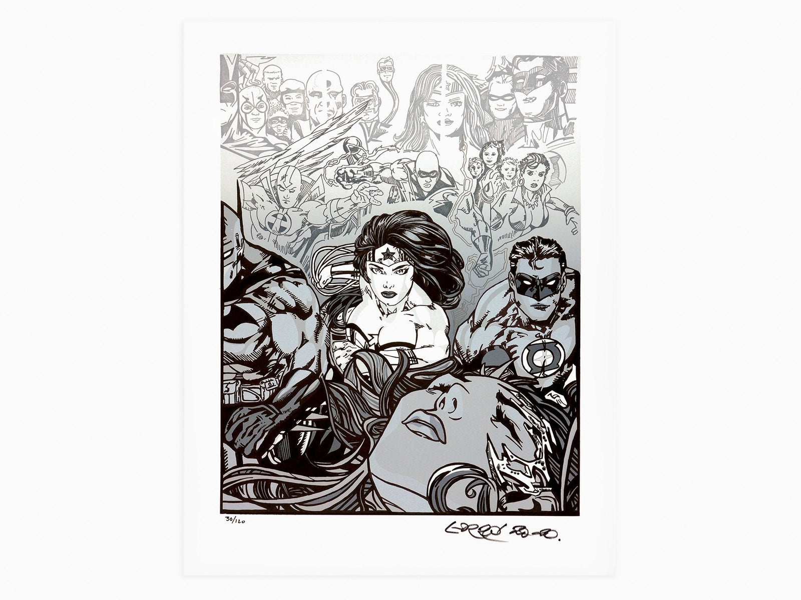 Erro - Sans titre (Super héros/Wonderwoman) - lithographie