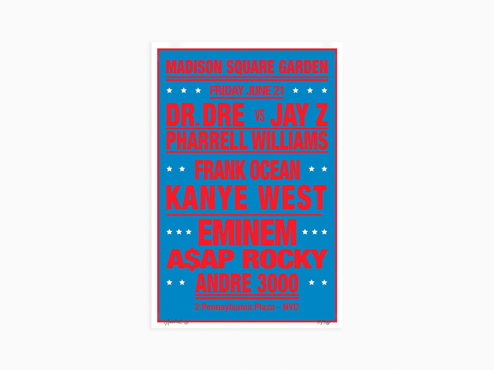 André - Concert de rêve "Dr. Dre Jay Z, Madison Square Garden" - Bleu/Rouge