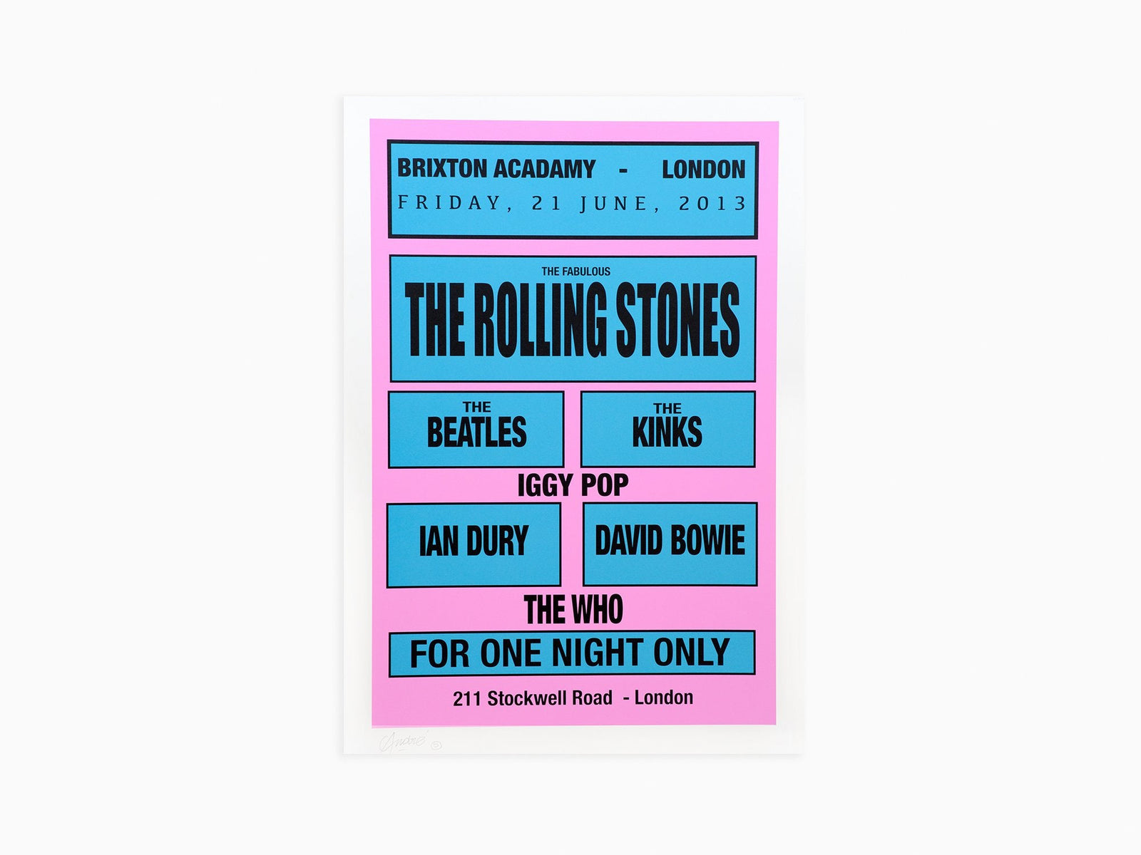 André - Concerts de rêve (Rolling Stones) Bleu / Rose