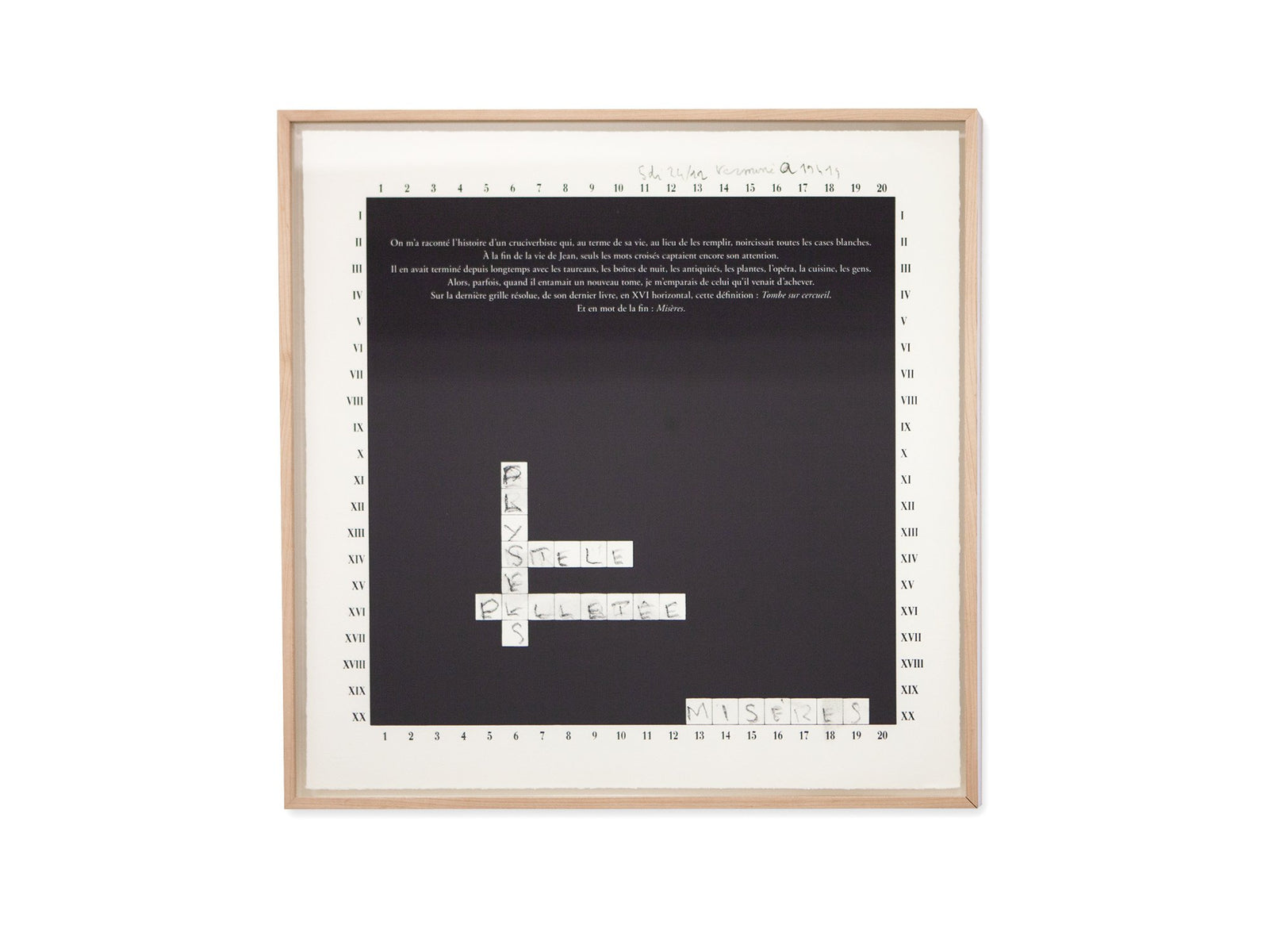 Sophie Calle - Cruciverbiste 