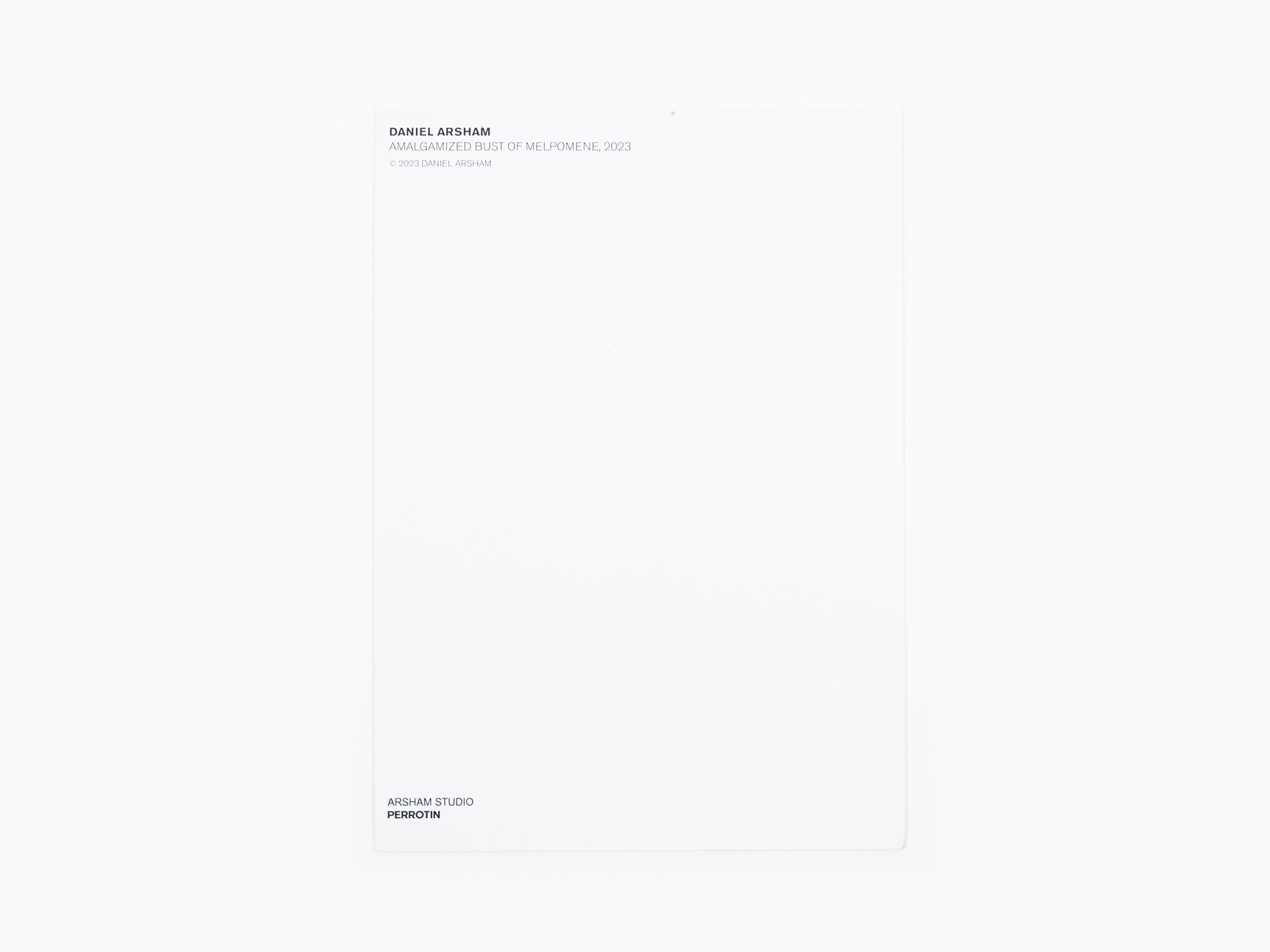 Daniel Arsham - Carte postale "Buste amalgamé de Melpomène, 2023"