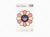 Takashi Murakami - Stickers fleurs - rose ivoire x gris violet