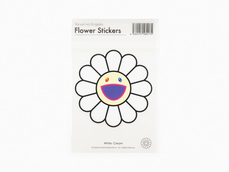 Takashi Murakami - Stickers fleurs - blanc x crème