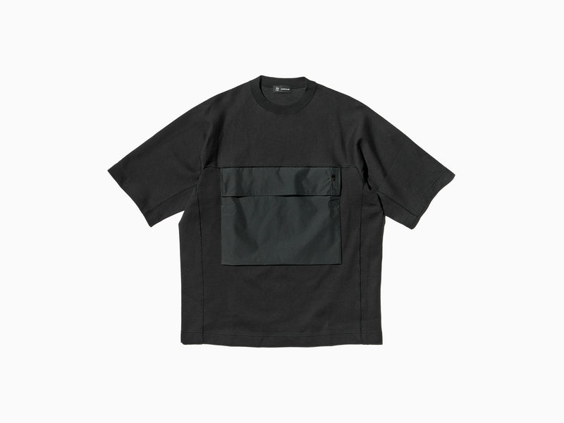 Izumi Kato x ALMOSTBLACK x DVEC (Collection A/H 2022) - T-shirt court en coton plaqué