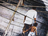 JR - 28 Millimètres, Women Are Heroes, Action dans la Favela Morro Providencia, Escalier, gros plan, Rio de Janeiro, Brésil, 2008