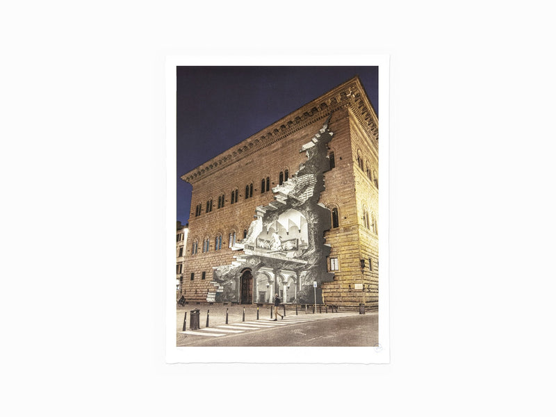 JR - La Ferita, 25 Mars 2021, 19h07, Palazzo Strozzi, Florence, Italie, 2021 