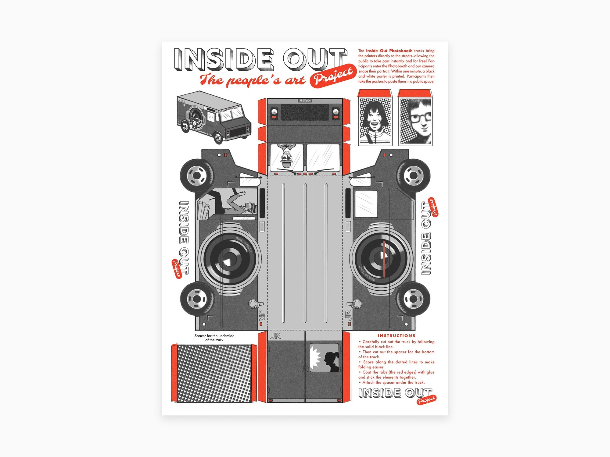 JR - Inside out truck (Jouet en papier)