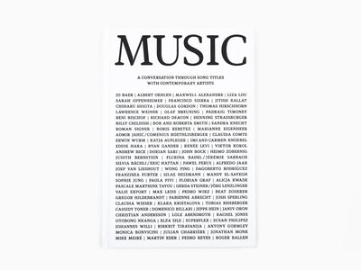 Musique - Une conversation à travers des titres de chansons avec des artistes contemporains