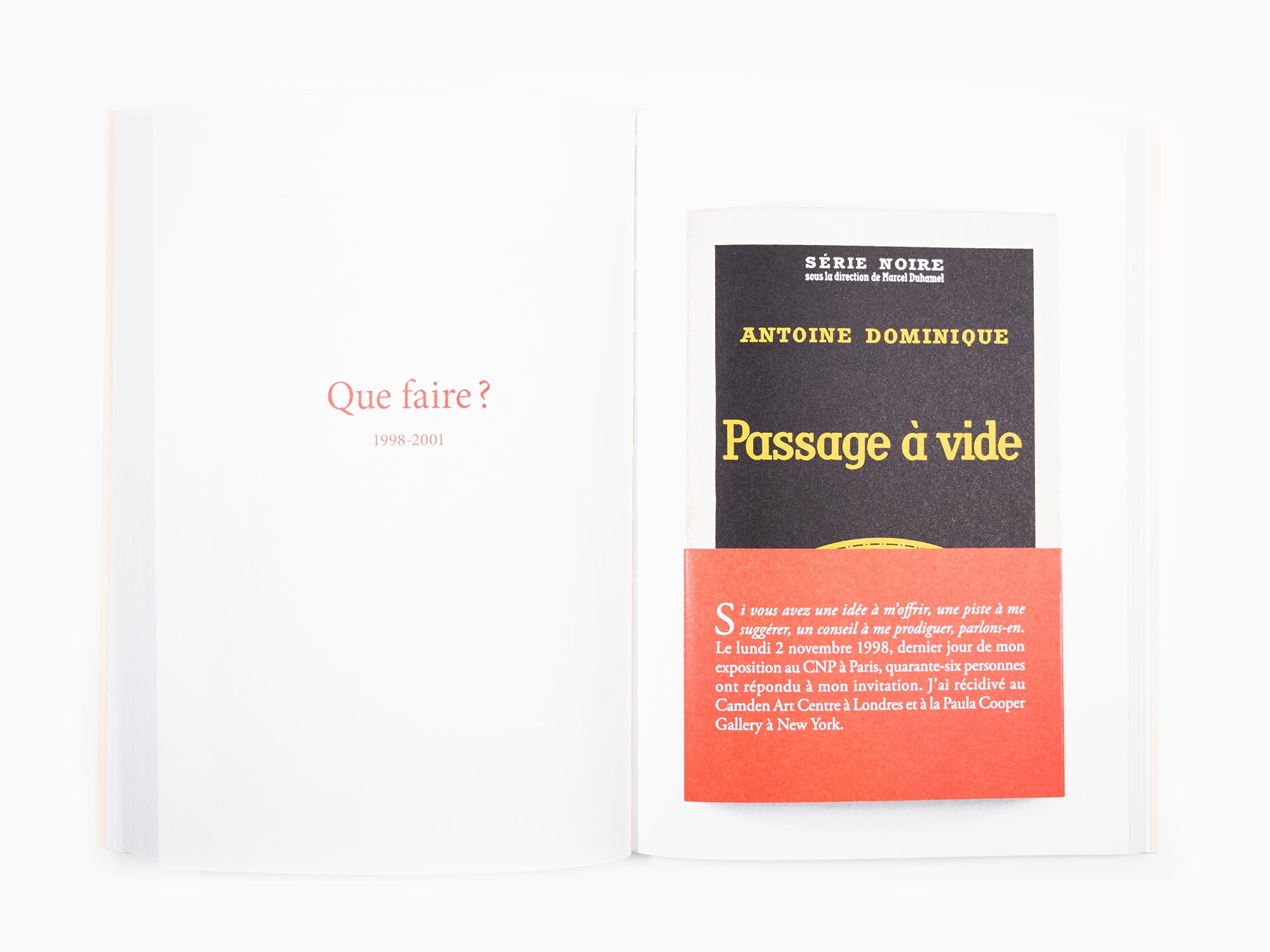 Sophie Calle - Noire dans Blanche