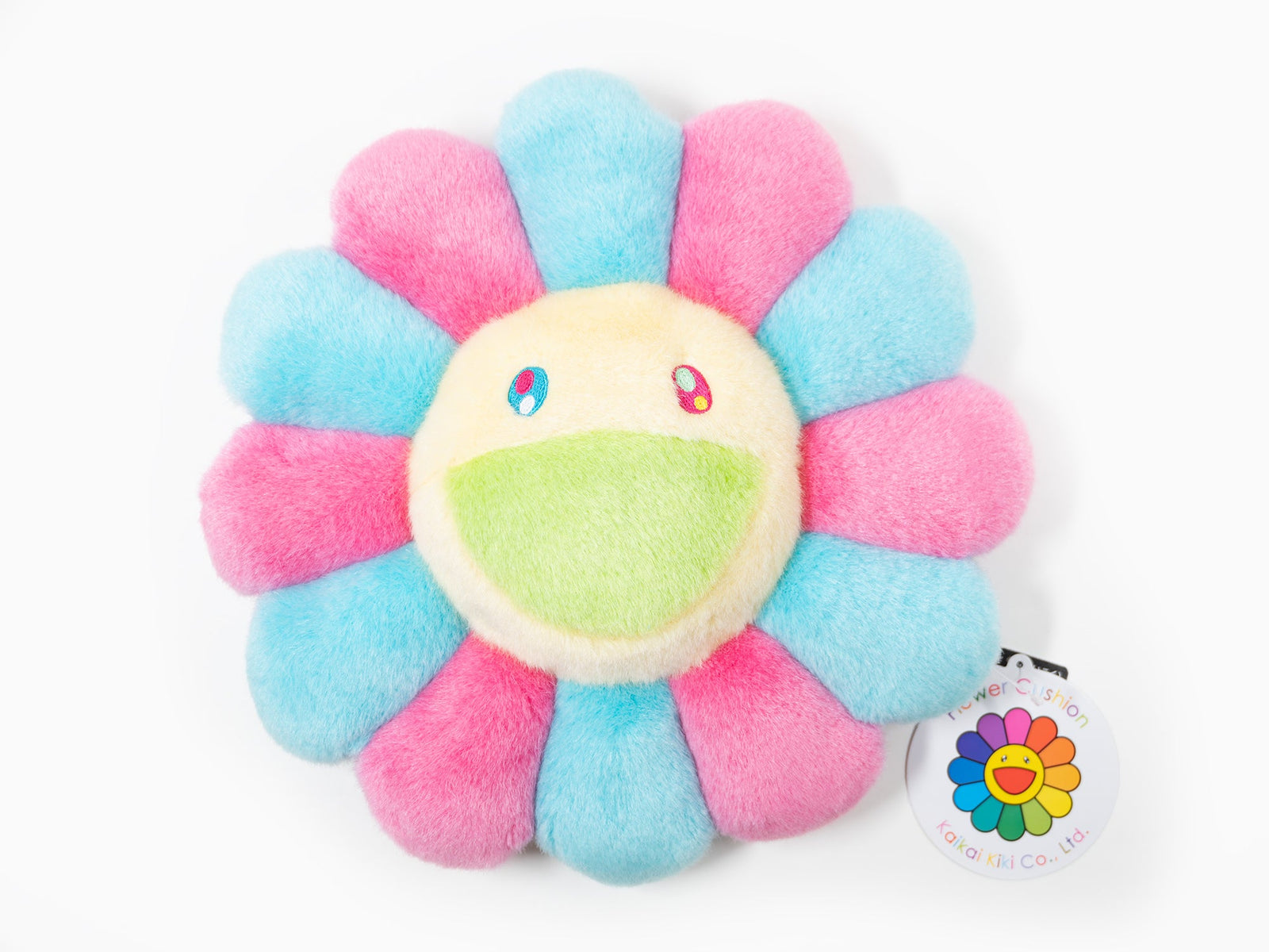 Takashi Murakami - Coussin fleur - 30 cm - Rose et bleu 