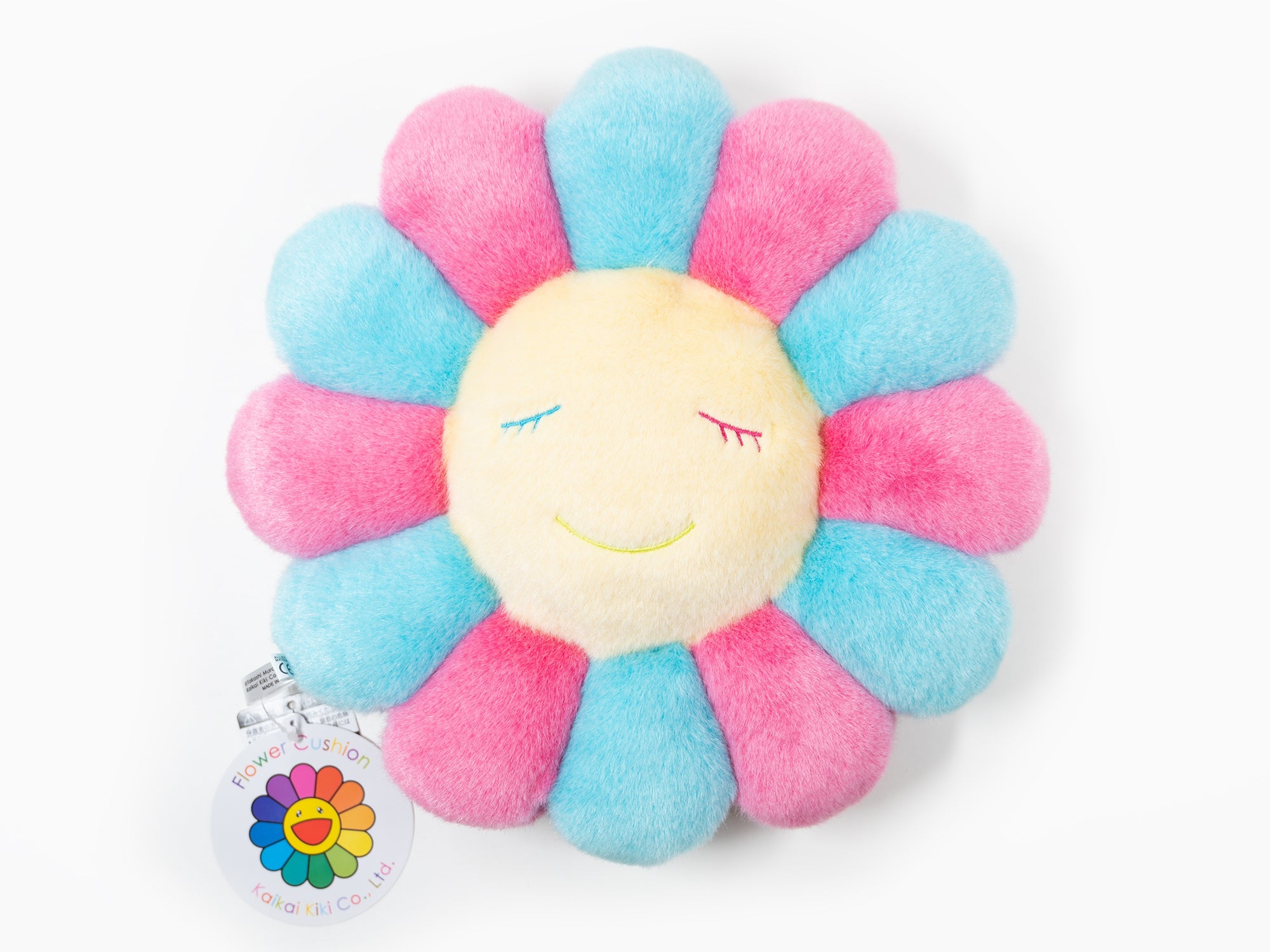 Takashi Murakami - Coussin fleur - 30 cm - Rose et bleu 