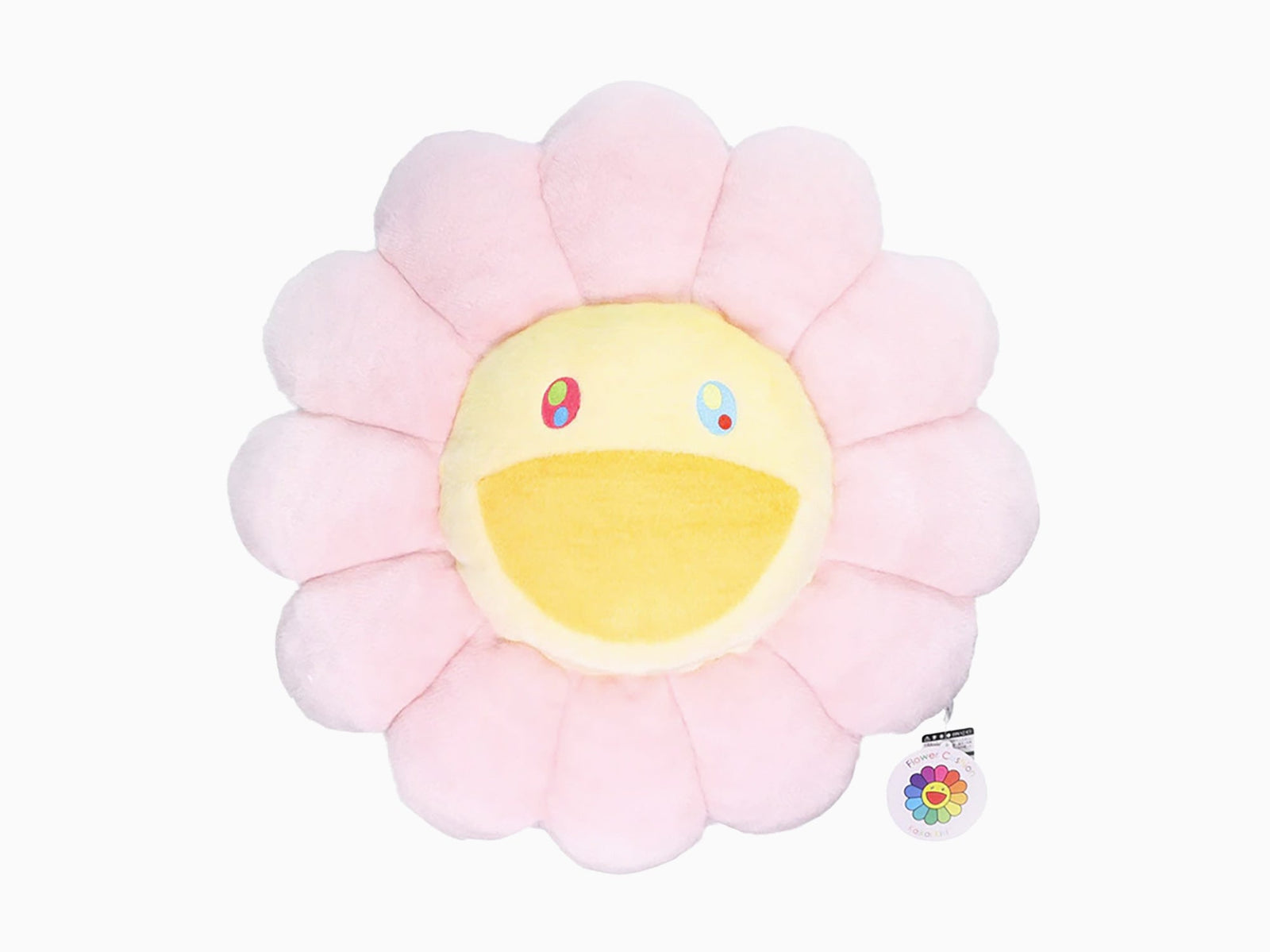 Takashi Murakami - coussin fleur - 60 cm - rose clair