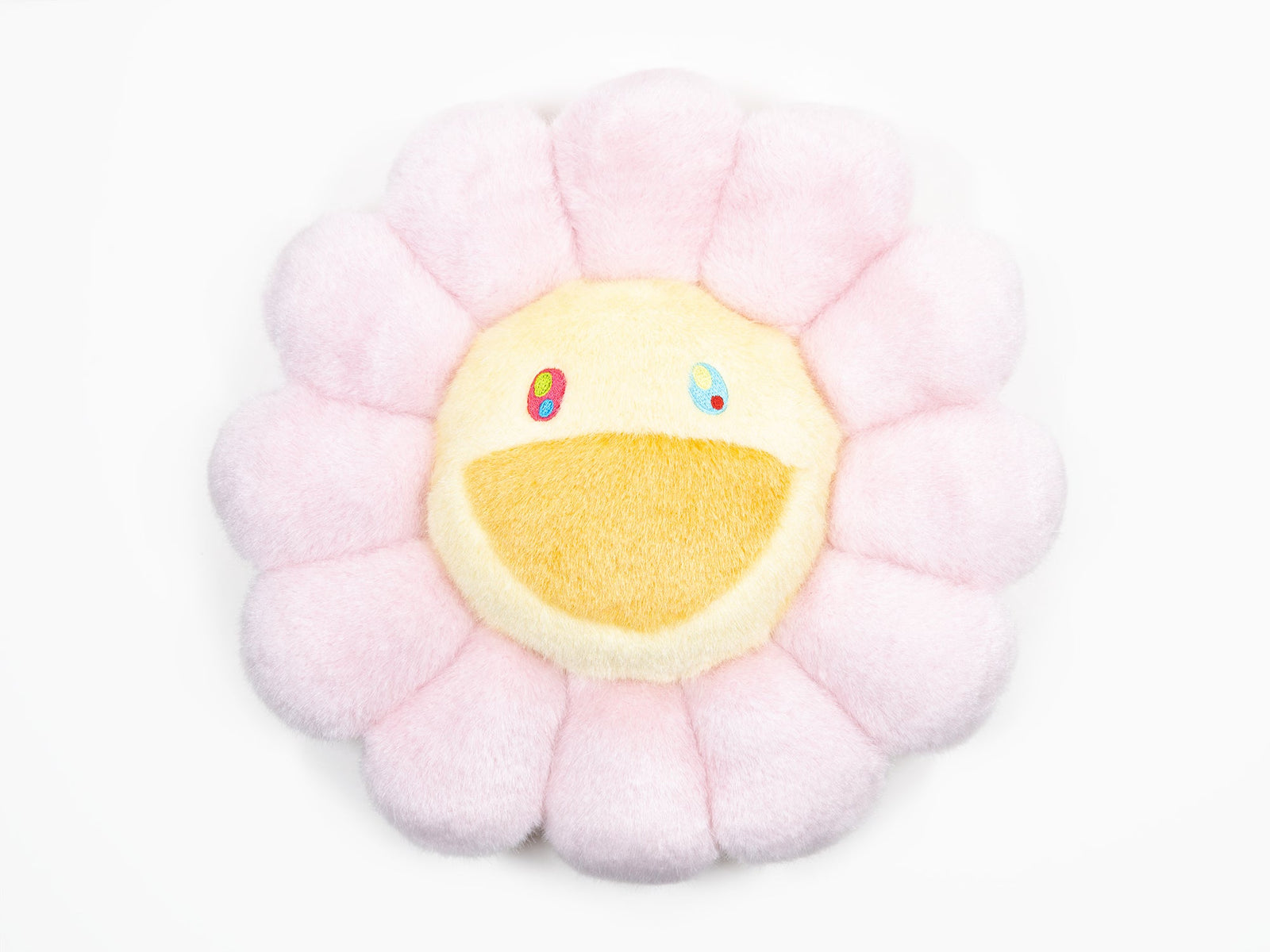 Takashi MURAKAMI - coussin fleur - 30 cm - rose clair